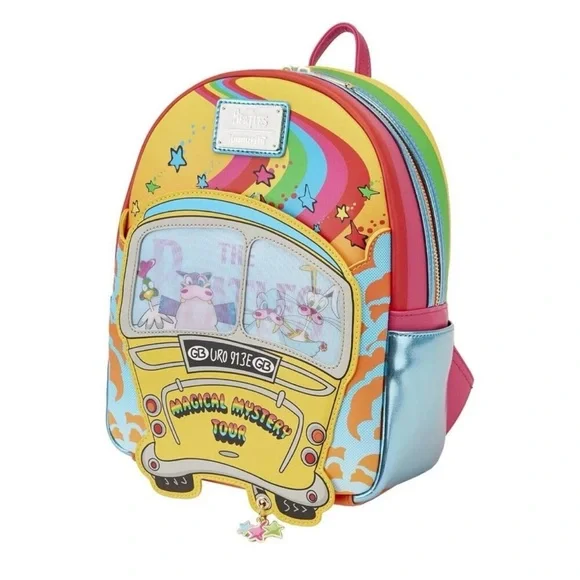 Loungefly Colorful Beatles Backpack - Picture 2 of 7